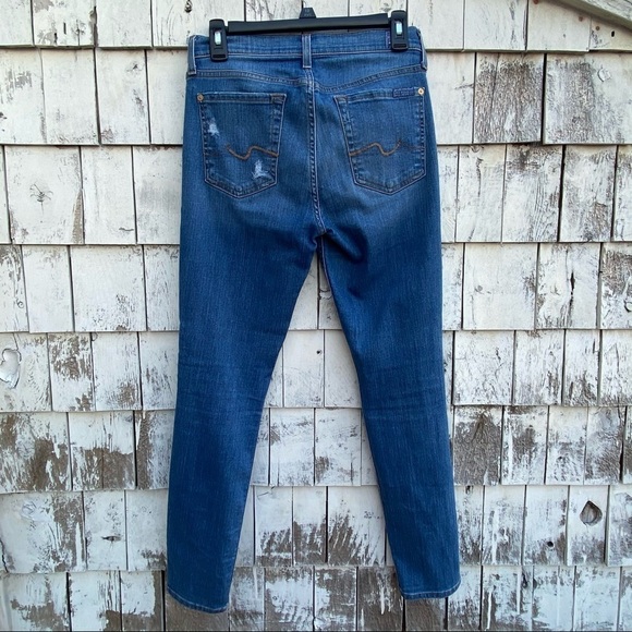 7 For All Mankind Ankle Gwenevere Distressed Jeans - Picture 2 of 7